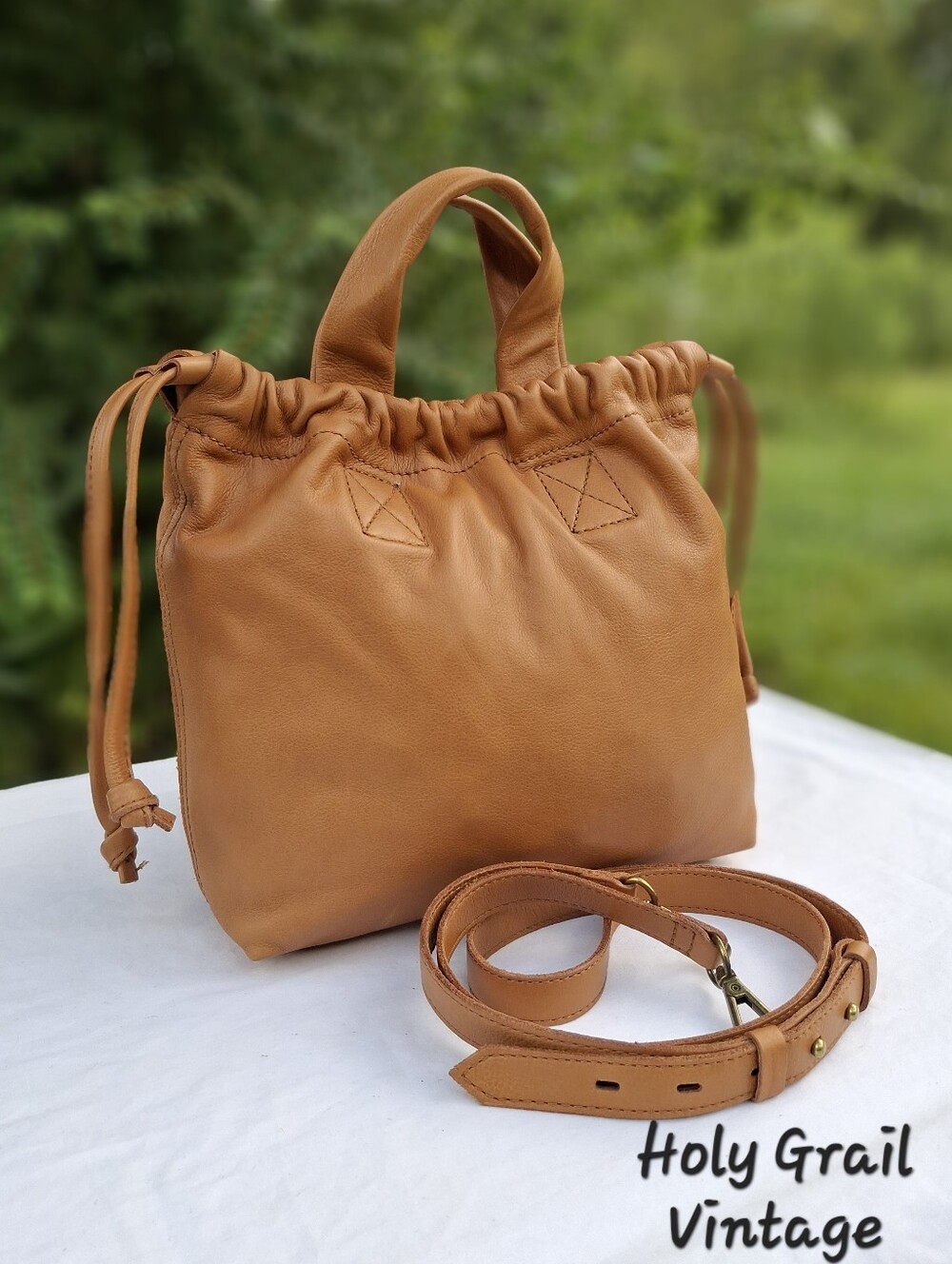 Madewell The Piazza Brown Leather Crossbody Tote Bag